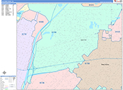 Baldwin Park  Wall Map Color Cast Style